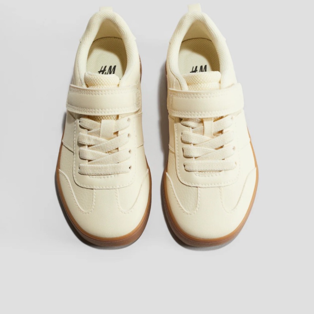 H&M Cream Sneakers with Velcro Strap